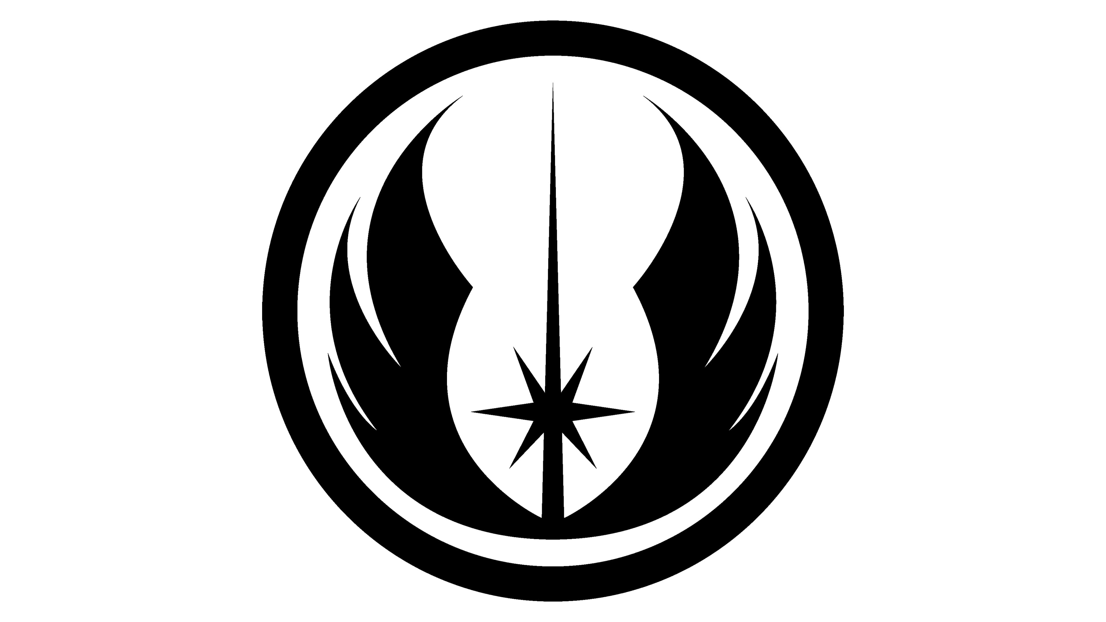 Jedi symbol in black, no background