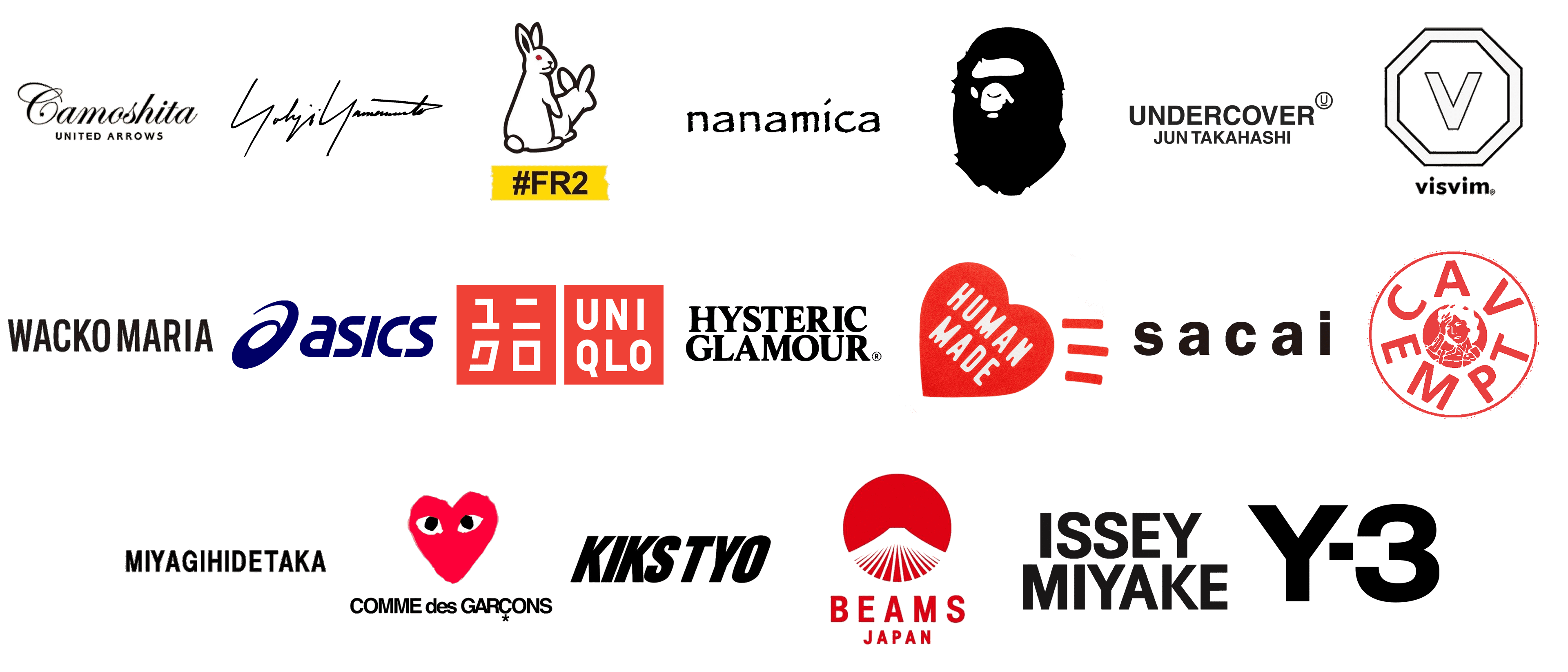 Japanese Fashion Brands Logos