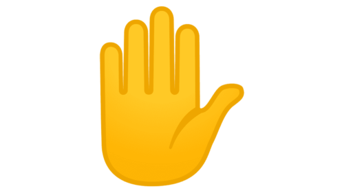 Raised Hand Emoji 