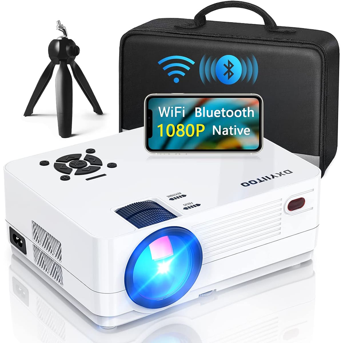 HY300 Mini Portable Projector With Apps Built-in, With Wifi And Blueto