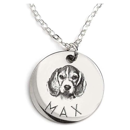 MignonandMignon Personalized Pet Portrait Necklace