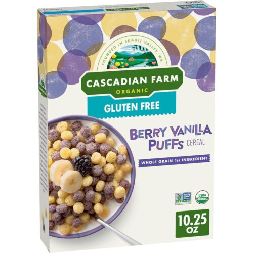 Cascadian Farm Organic Berry Vanilla Puffs Cereal