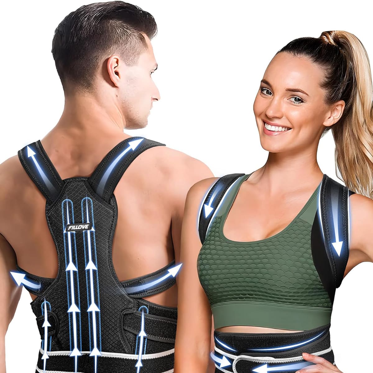 SOMAZ Adjustable Posture Corrector for Men&Women&Kids, Slouching Corrector,  Clavicle Support, Back Straightener, Upper and Lumbar Back Brace Support  for Rounded Shoulders & Back Pain (L)… : : Health & Personal Care
