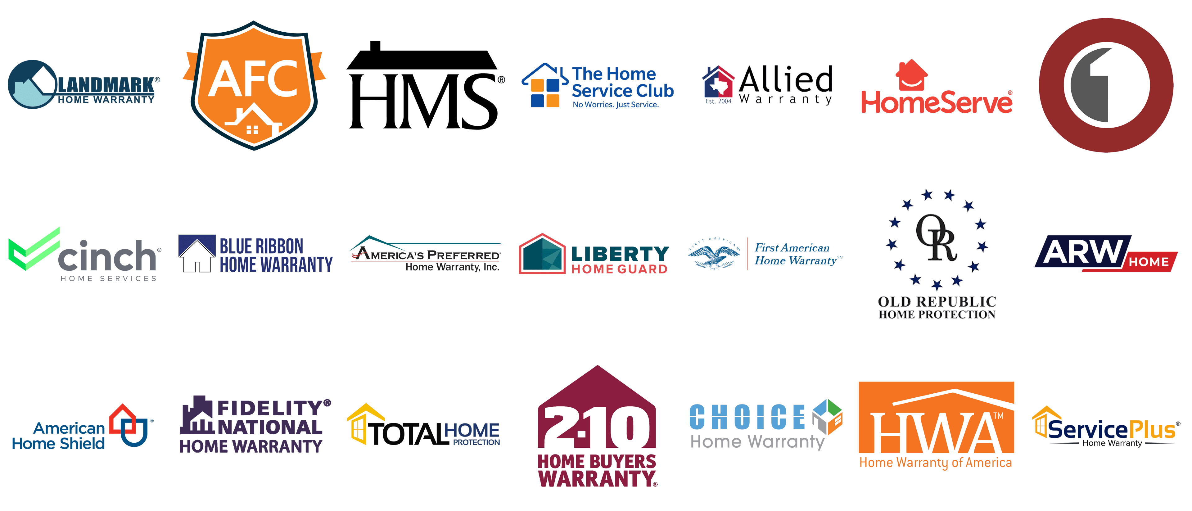 Best Home Warranty Companies Logos 2024