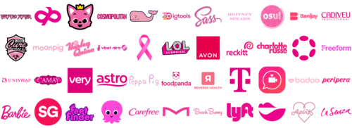 Most Famous Logos in Pink
